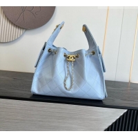 Buy Fashionable Chanel 25 Small Handbag in Grained Calfskin AS5293 Light Blue 2026