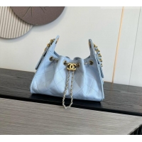 Shop Promotional Chanel 25 Mini Handbag in Grained Calfskin AS5631 Light Blue 2026