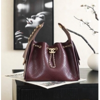Famous Brand Chanel 25 Small Handbag in Hollowed-out Calfskin AS5293 Burgundy 2026