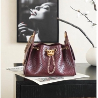 Good Taste Chanel 25 Mini Handbag in Hollowed-out Calfskin AS5631 Burgundy 2026