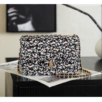 Best Product Chanel Mini Sequins Flap Bag CH82409 White/Black 2026