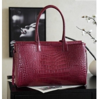 Buy Discount Chanel Tote Bag in Crocodile Pattern Calfskin AS6428 Burgundy 2026