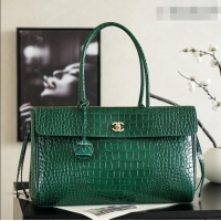 Best Price Chanel Tote Bag in Crocodile Pattern Calfskin AS6428 Green 2026