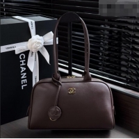 Best Quality Chanel Large Bowling Bag in Calfskin AS6580 Dark Brown 2026