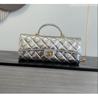 Low Cost Chanel Clutch with Chain in Lambskin AP5280 Silver 2026