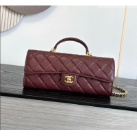 Low Cost Chanel Clutch with Chain in Grained Calfskin AP5280 Burgundy 2026
