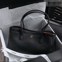 Most Popular Chanel Small Shopping Bag in Smooth Calfskin AS6243 Black 2026