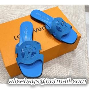 Good Quality Louis Vuitton LV Isola Flat Mule in Blue Suede 6072897 2026