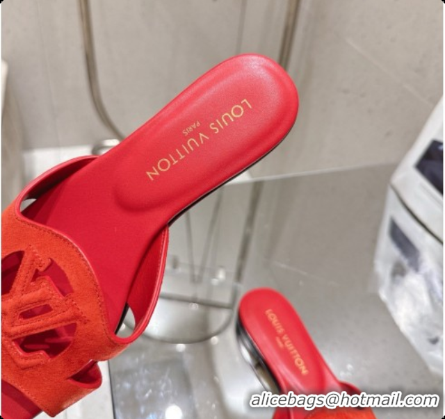Popular Style Louis Vuitton LV Isola Flat Mule in Red Suede 6072898 2026