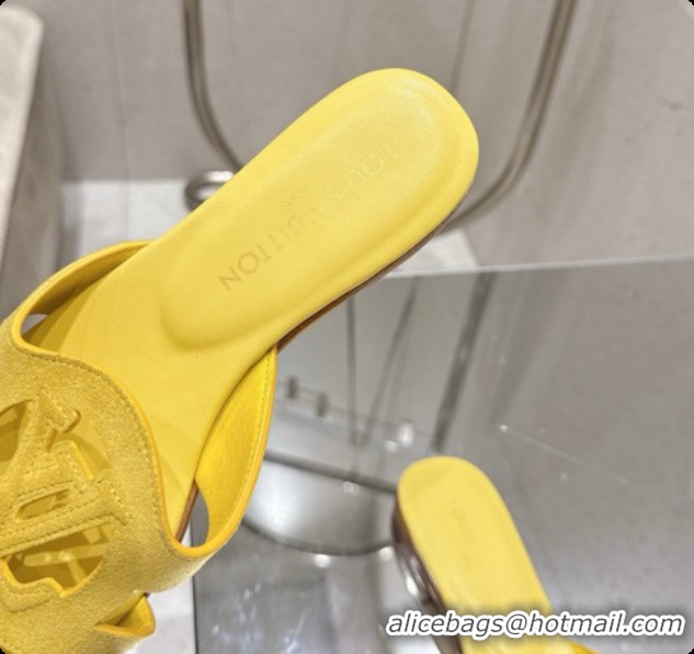 Perfect Louis Vuitton LV Isola Flat Mule in Yellow Suede 6072899 2026