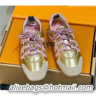 Unique Style Louis Vuitton LV Sneakerina in Mix of Materials Gold 60728101 2026