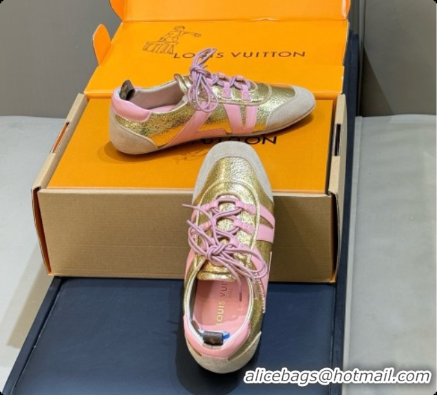 Unique Style Louis Vuitton LV Sneakerina in Mix of Materials Gold 60728101 2026
