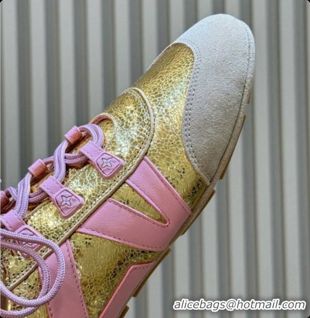 Unique Style Louis Vuitton LV Sneakerina in Mix of Materials Gold 60728101 2026