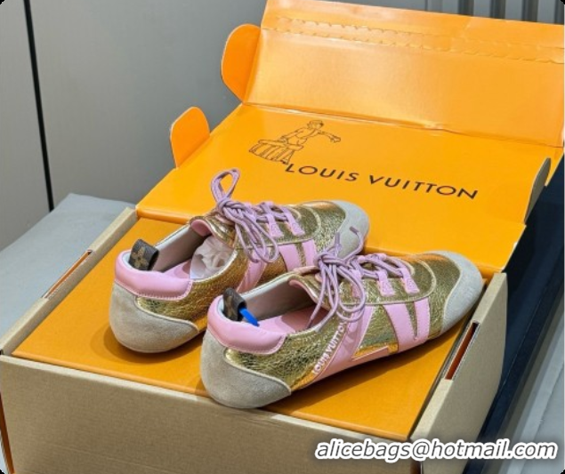 Unique Style Louis Vuitton LV Sneakerina in Mix of Materials Gold 60728101 2026
