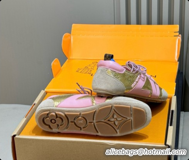 Unique Style Louis Vuitton LV Sneakerina in Mix of Materials Gold 60728101 2026