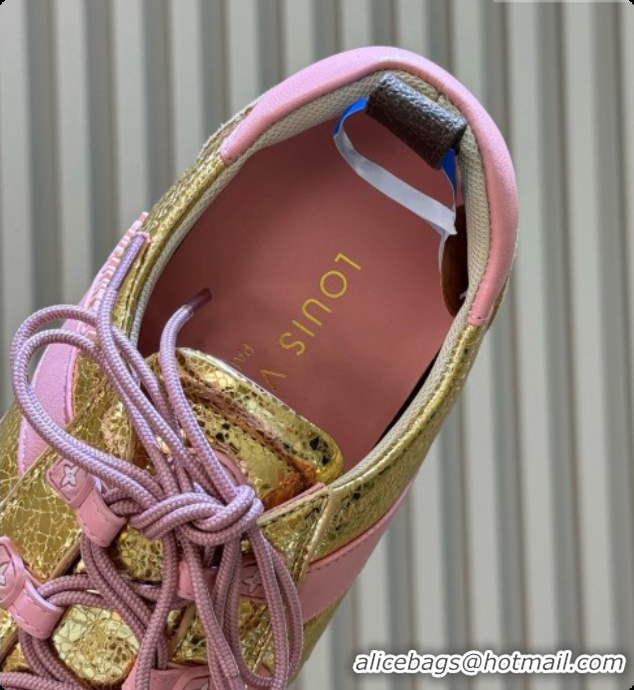 Unique Style Louis Vuitton LV Sneakerina in Mix of Materials Gold 60728101 2026