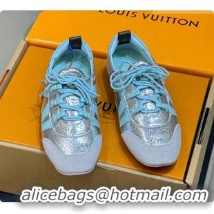 Stylish Louis Vuitton LV Sneakerina in Mix of Materials Silver/Blue 60728102 2026