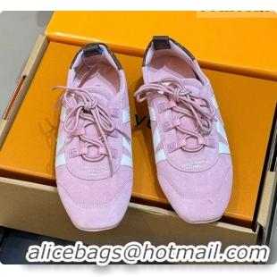 Low Cost Louis Vuitton LV Sneakerina in Suede Pink/White 60728103 2026