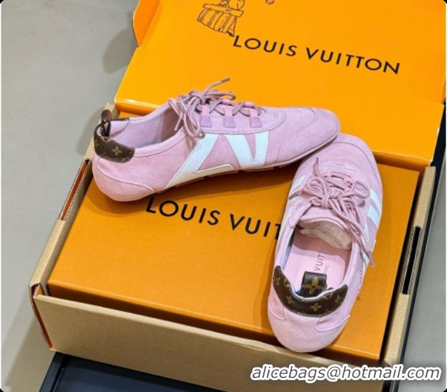 Low Cost Louis Vuitton LV Sneakerina in Suede Pink/White 60728103 2026