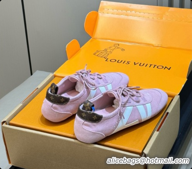 Low Cost Louis Vuitton LV Sneakerina in Suede Pink/White 60728103 2026