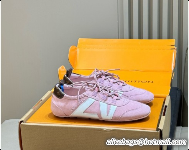 Low Cost Louis Vuitton LV Sneakerina in Suede Pink/White 60728103 2026