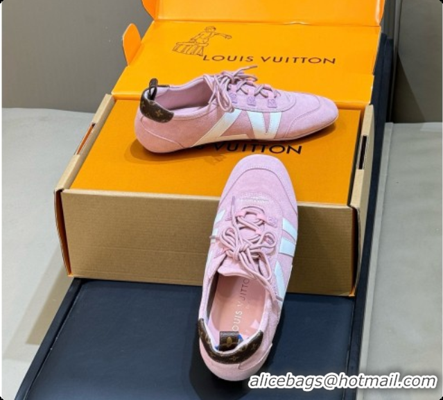 Low Cost Louis Vuitton LV Sneakerina in Suede Pink/White 60728103 2026