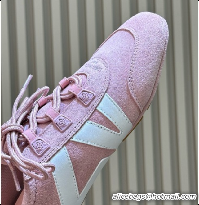 Low Cost Louis Vuitton LV Sneakerina in Suede Pink/White 60728103 2026