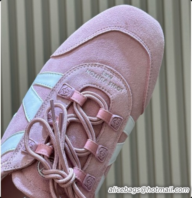 Low Cost Louis Vuitton LV Sneakerina in Suede Pink/White 60728103 2026