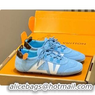 Low Price Louis Vuitton LV Sneakerina in Suede Blue/White 60728103 2026