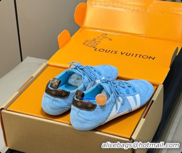 Low Price Louis Vuitton LV Sneakerina in Suede Blue/White 60728103 2026
