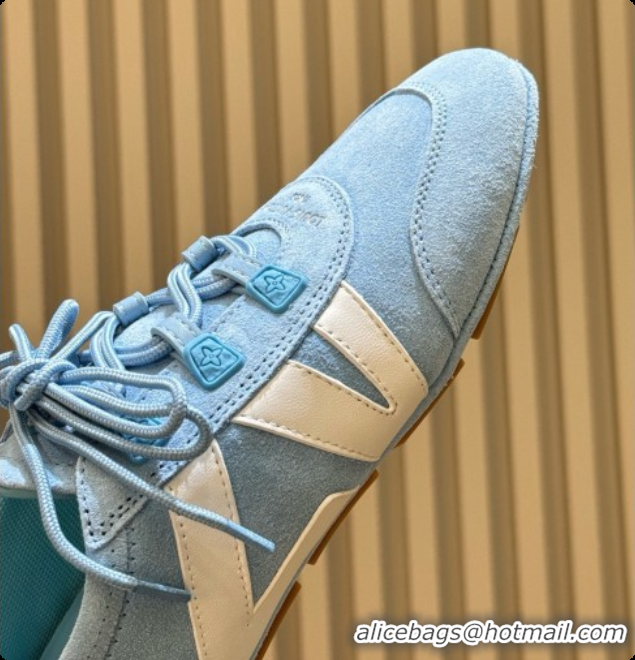 Low Price Louis Vuitton LV Sneakerina in Suede Blue/White 60728103 2026