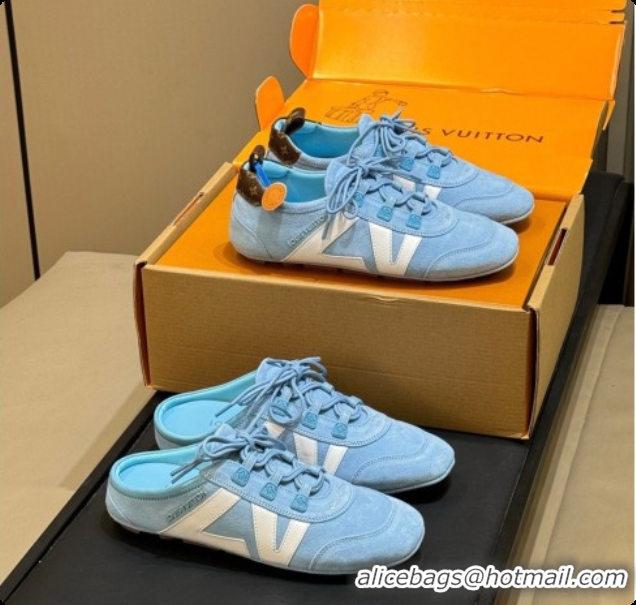 Low Price Louis Vuitton LV Sneakerina in Suede Blue/White 60728103 2026