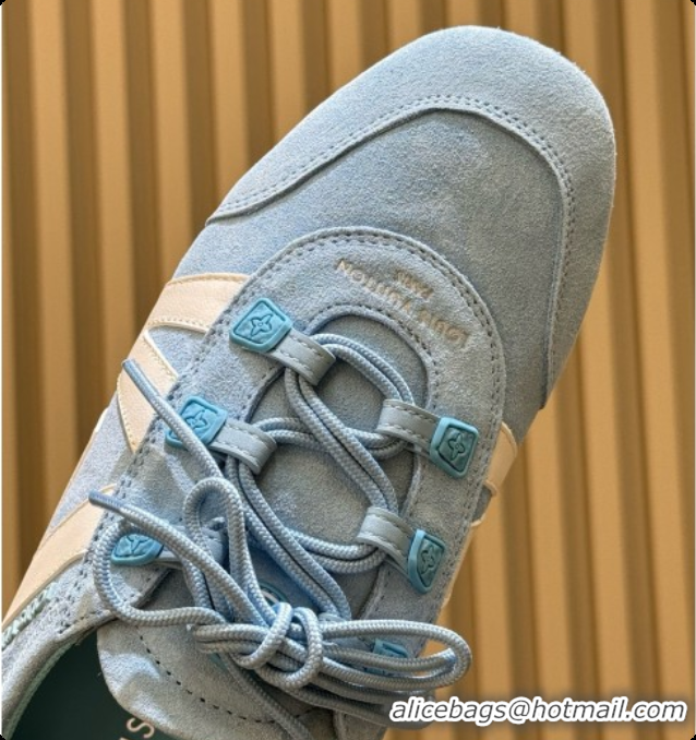 Low Price Louis Vuitton LV Sneakerina in Suede Blue/White 60728103 2026