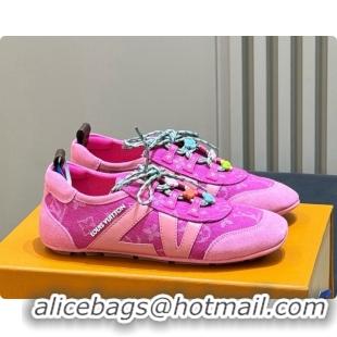 Luxury Louis Vuitton Monogram Denim Rosy LV Sneakerina 60728105 2026