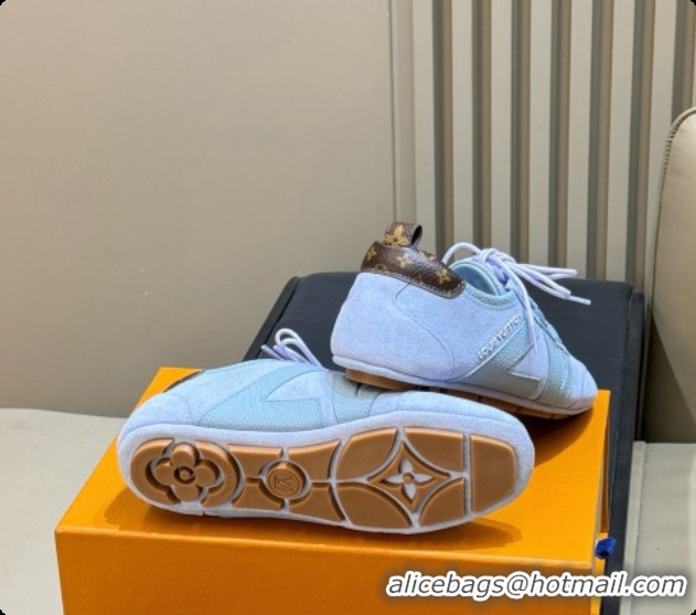 Charming Louis Vuitton LV Sneakerina in Blue Suede/Monogram 60728108 2026