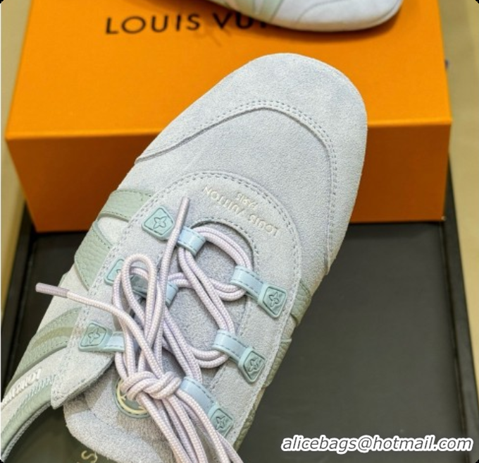 Charming Louis Vuitton LV Sneakerina in Blue Suede/Monogram 60728108 2026