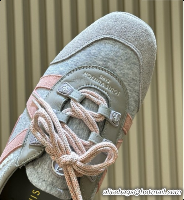 Good Quality Louis Vuitton LV Sneakerina in Fabric & Leather Grey/Pink 0728109 2026