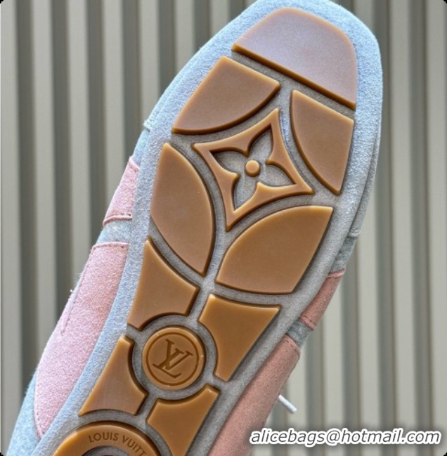 Pretty Style Louis Vuitton LV Sneakerina Open Back in Fabric & Leather Grey/Pink 0728110 2026