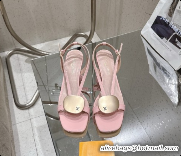 Best Grade Louis Vuitton LV Treasure Sandal in Pink Patent Calf Leather 60728117 2026