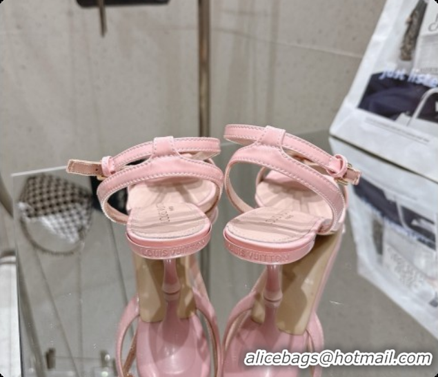 Best Grade Louis Vuitton LV Treasure Sandal in Pink Patent Calf Leather 60728117 2026