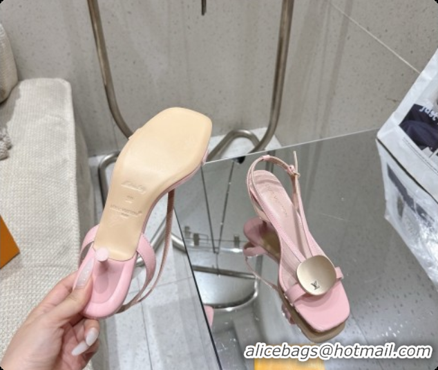 Best Grade Louis Vuitton LV Treasure Sandal in Pink Patent Calf Leather 60728117 2026