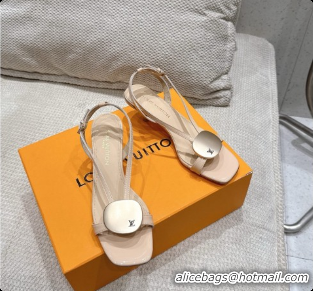 Unique Style Louis Vuitton LV Treasure Sandal in Beige Patent Calf Leather 60728118 2026
