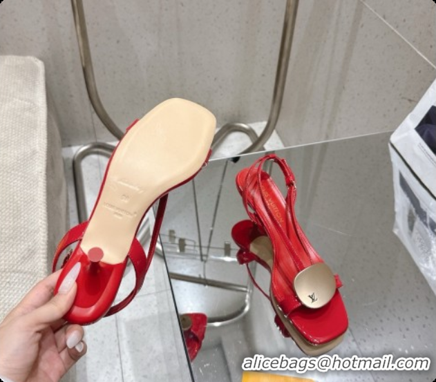 Good Looking Louis Vuitton LV Treasure Sandal in Red Patent Calf Leather 60728119 2026
