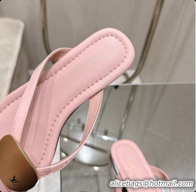 Hot Style Louis Vuitton LV Treasure Flat Mule in Pink Patent Calf Leather 60728120 2026