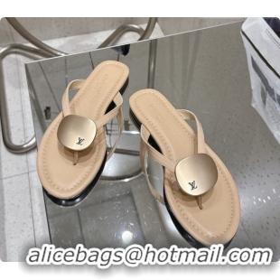 Perfect Louis Vuitton LV Treasure Flat Mule in Beige Patent Calf Leather 0728123 2026