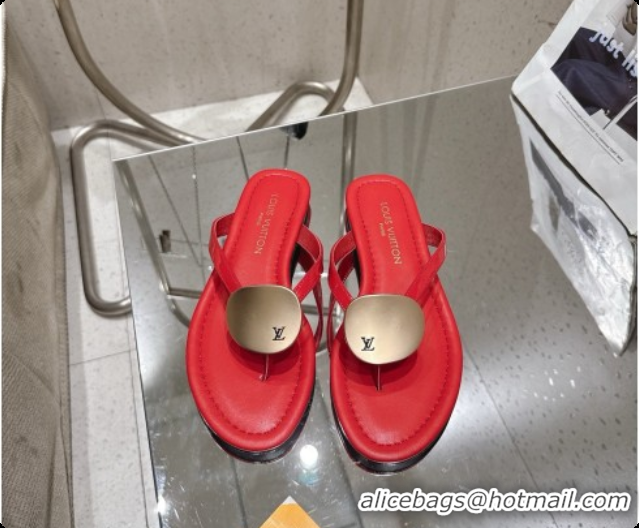 Good Quality Louis Vuitton LV Treasure Flat Mule in Red Patent Calf Leather 60728124 2026