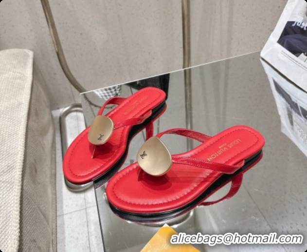 Good Quality Louis Vuitton LV Treasure Flat Mule in Red Patent Calf Leather 60728124 2026