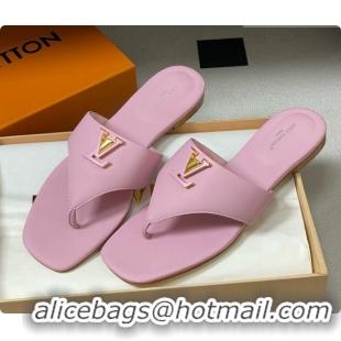 Good Product Louis Vuitton LV Mare Flat Thong in Pink Plain Calf Leather 6072904 2026