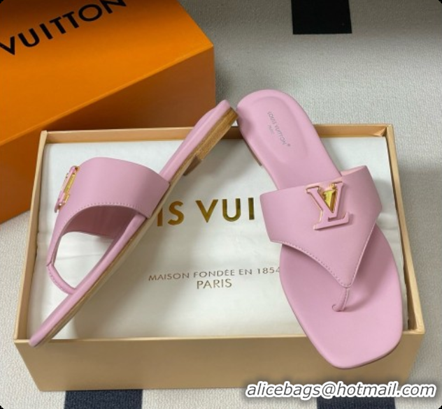 Good Product Louis Vuitton LV Mare Flat Thong in Pink Plain Calf Leather 6072904 2026