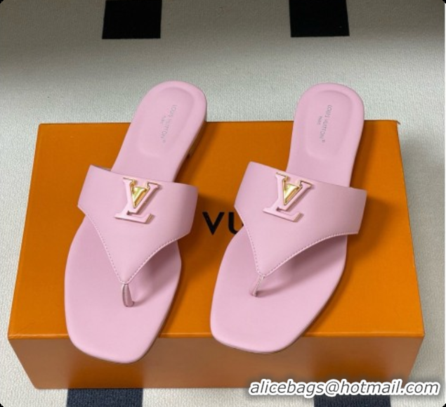 Good Product Louis Vuitton LV Mare Flat Thong in Pink Plain Calf Leather 6072904 2026